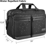 KROSER Laptop Bag Stylish Laptop Briefcase Fits Up to 17.3 Inch Expandable Water-Repellent Shoulder Messenger Bag Computer Bag with RFID Pockets for Business/Travel/School/College/Men/Women-Black - Image 3